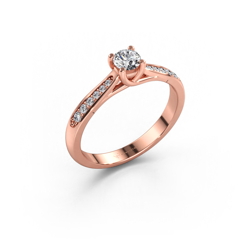 Immagine di Anello di fidanzamento Mia 2 585 oro rosa Diamante lab grown 0.368 crt
