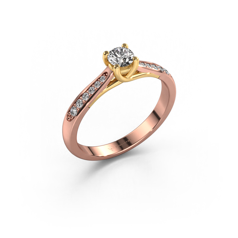 Bild von Verlobungsring Mia 2 585 Roségold Diamant 0.368 crt
