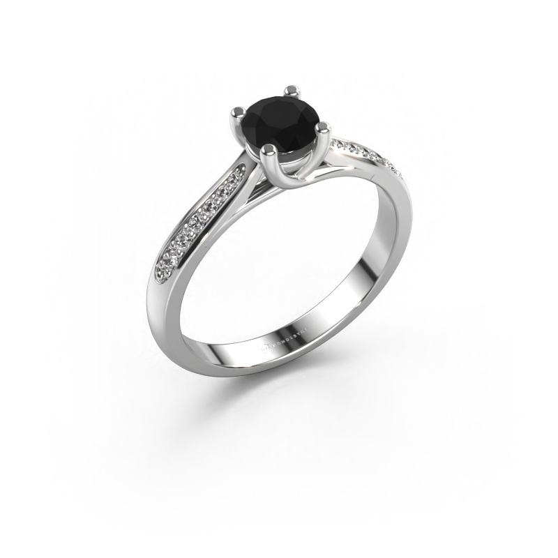 Image of Engagement ring Mia 2 950 platinum Black diamond 0.718 crt