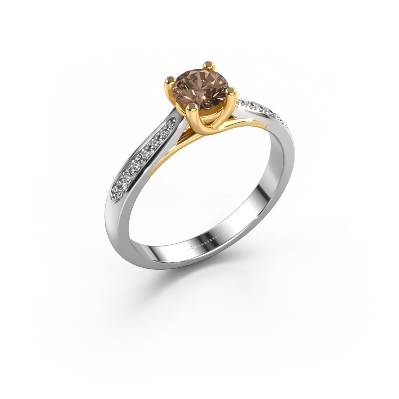 Bild von Verlobungsring Mia 2 585 Weißgold Braun Diamant 0.618 crt