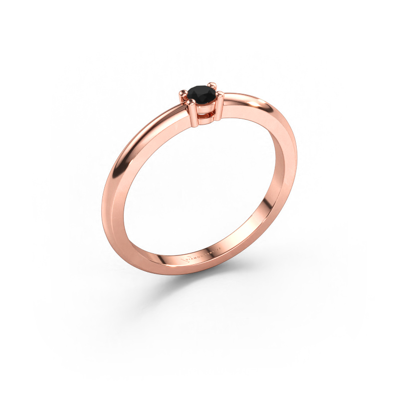 Bild av Ring Michelle 1 585 roséguld Svart diamant 0.096 crt