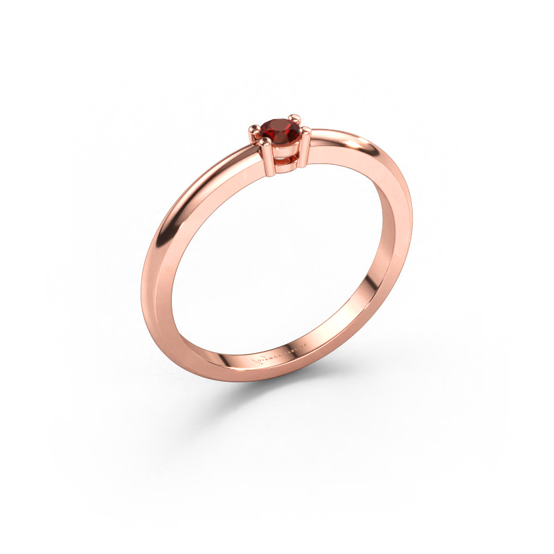 Immagine di Anello Michelle 1 585 oro rosa Granato 2.7 mm