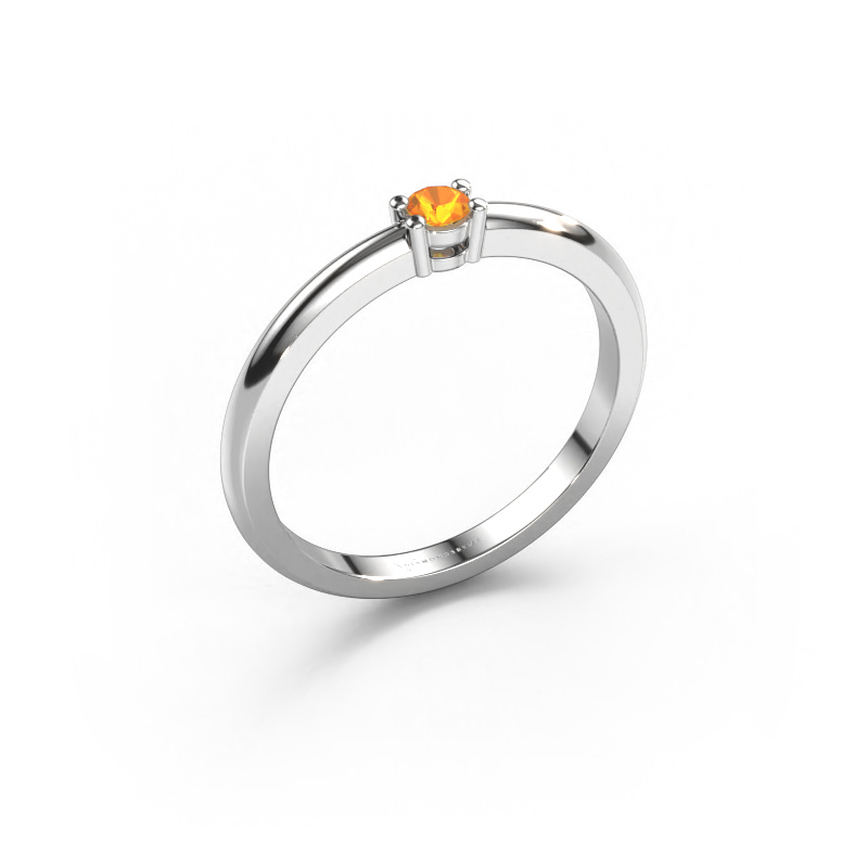 Image of Ring Michelle 1 950 platinum Citrin 2.7 mm