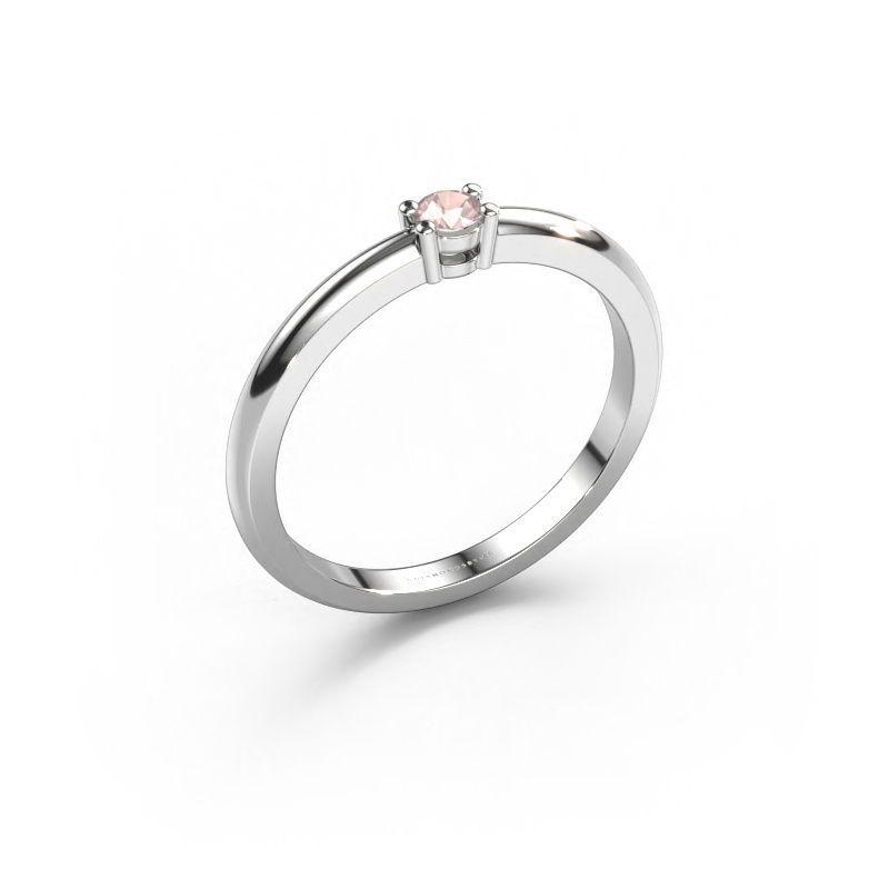 Image of Ring Michelle 1 950 platinum Morganite champagne 2.7 mm