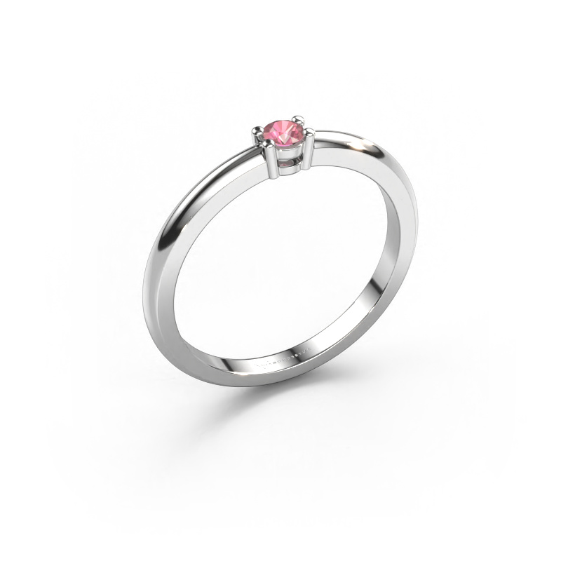 Image of Ring Michelle 1 585 white gold Tourmaline pink 2.7 mm