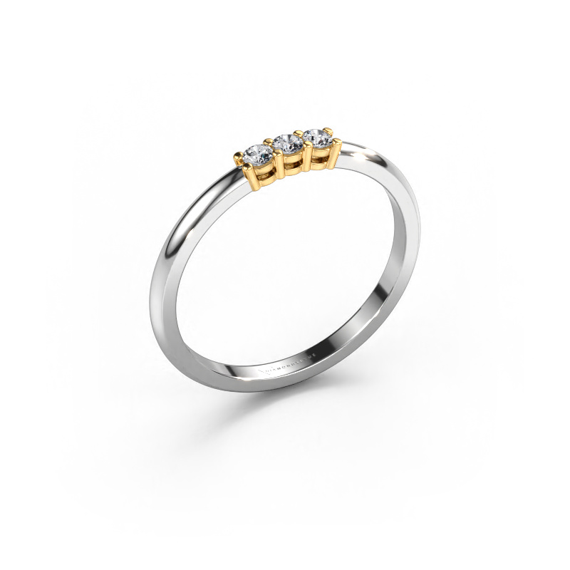 Image of Ring Michelle 3 585 white gold Diamond 0.09 crt