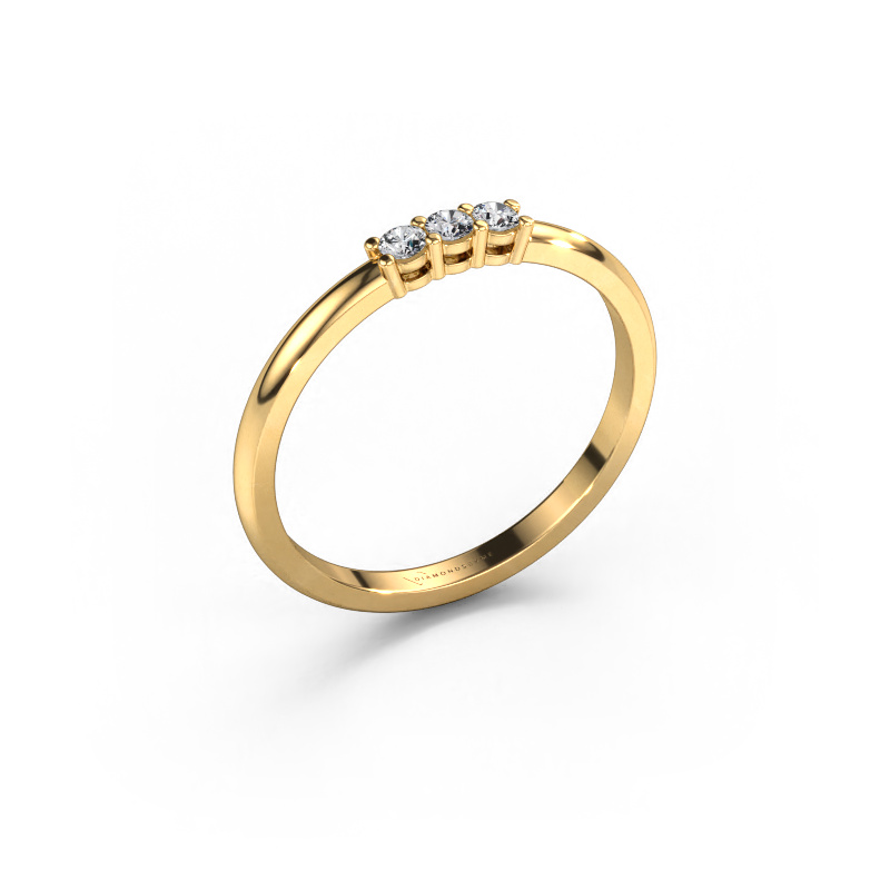 Bild von Ring Michelle 3 585 Gold Diamant 0.09 crt