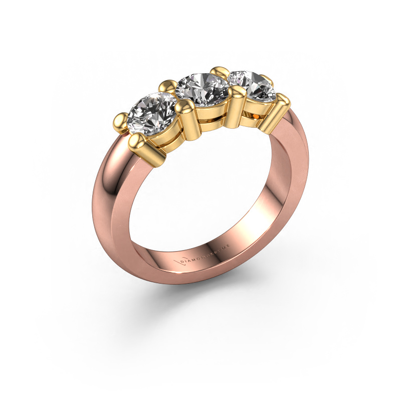 Image de Bague Michelle 3 585 or rose Diamant 1.50 crt