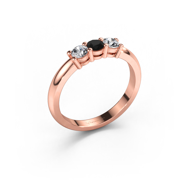 Immagine di Anello Michelle 3 585 oro rosa Diamante nero 0.64 crt