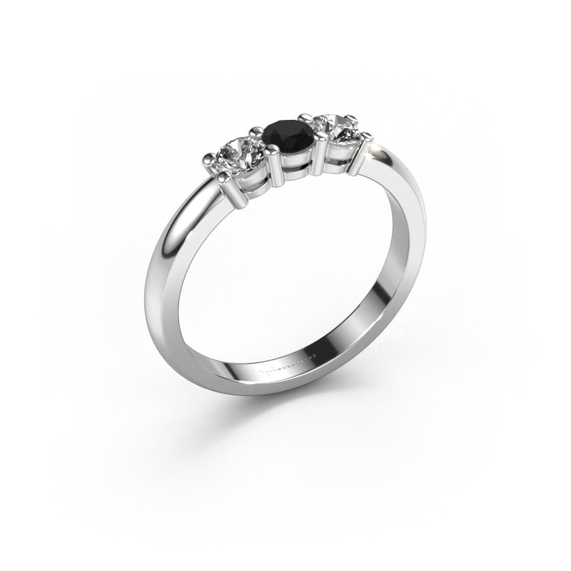 Bild von Ring Michelle 3 950 Platin Schwarz Diamant 0.64 crt