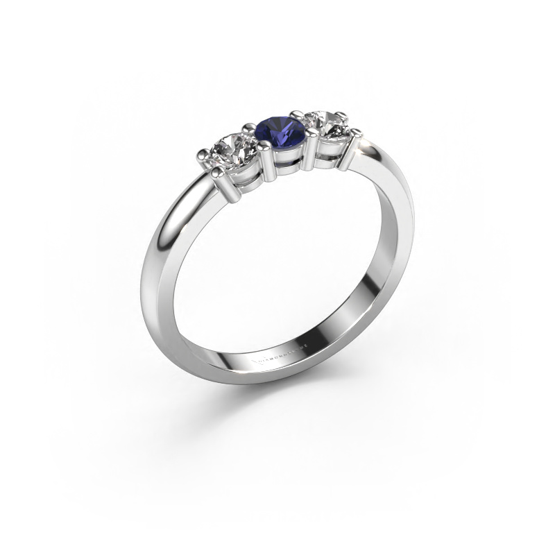 Image of Ring Michelle 3 950 platinum Sapphire 3.7 mm