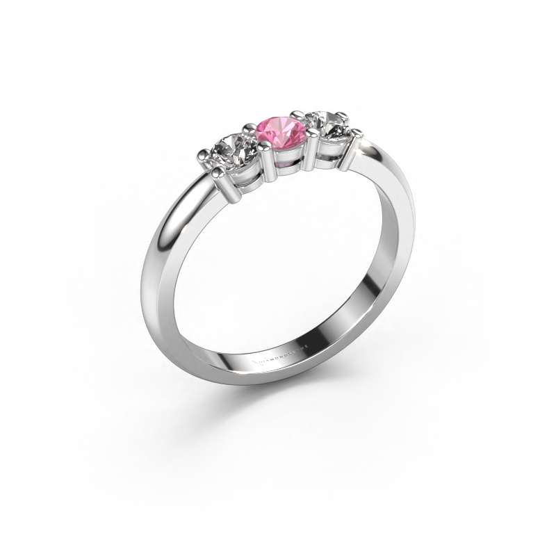Image of Ring Michelle 3 950 platinum Pink sapphire 3.7 mm