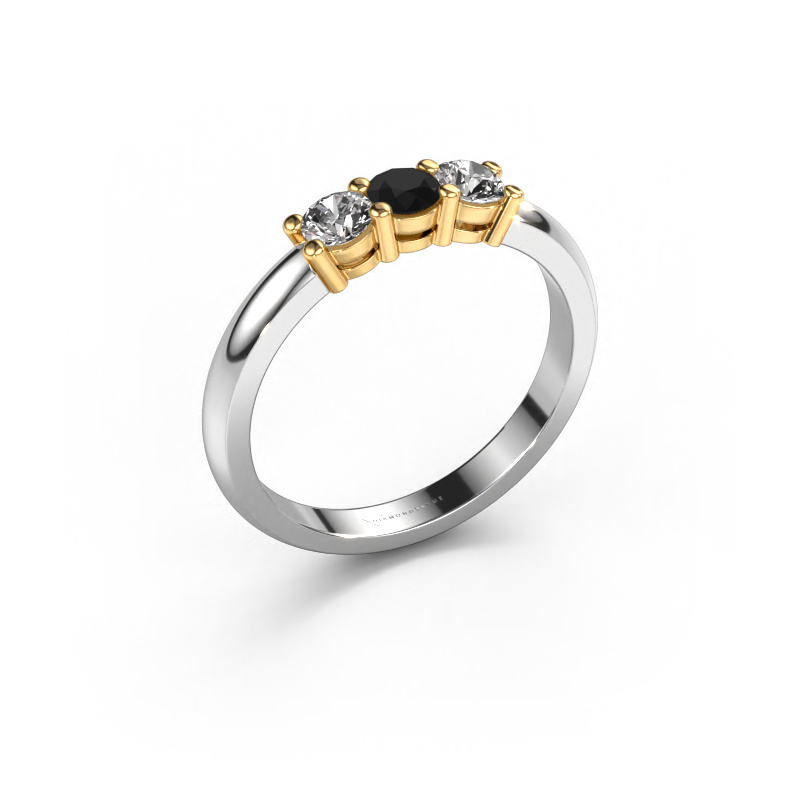 Image de Bague Michelle 3 585 or blanc Diamant noir 0.64 crt