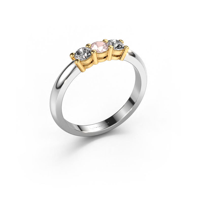 Bild von Ring Michelle 3 585 Weißgold Morganit Champagner 3.7 mm