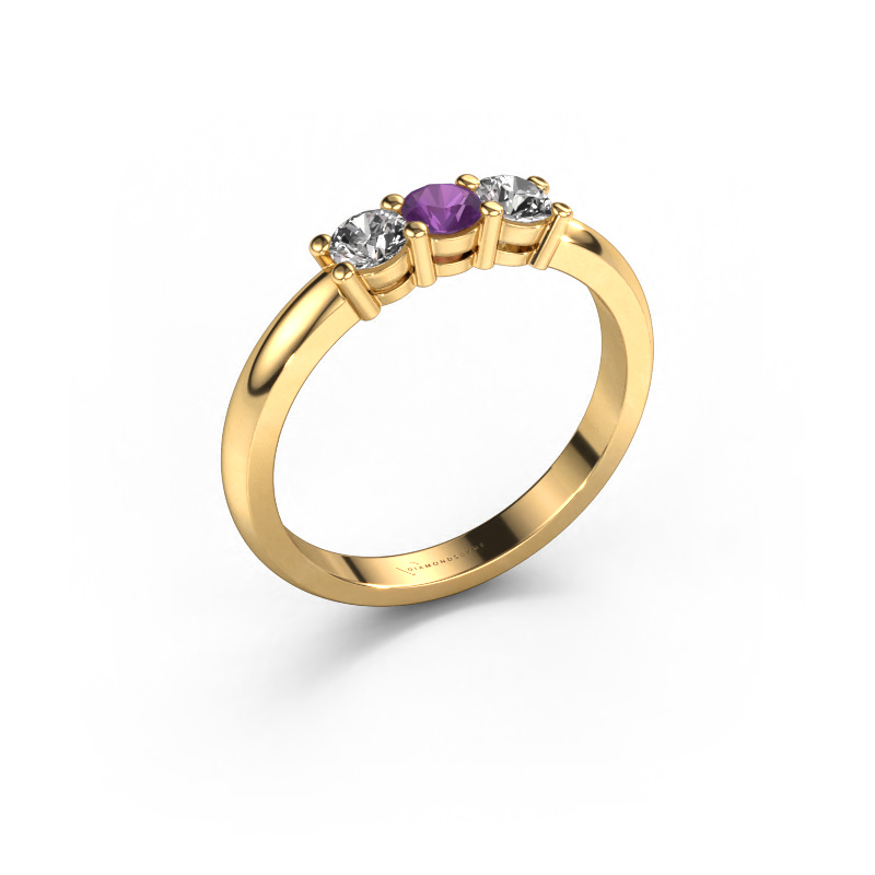Image of Ring Michelle 3 585 gold Amethyst 3.7 mm