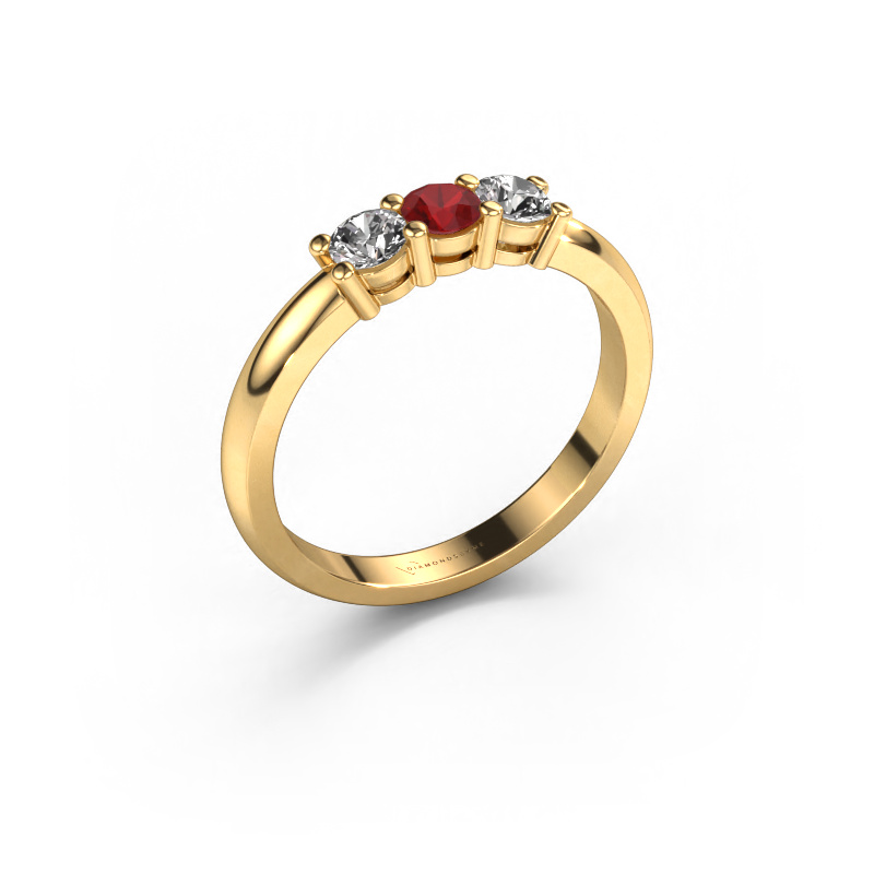 Bild von Ring Michelle 3 585 Gold Rubin 3.7 mm