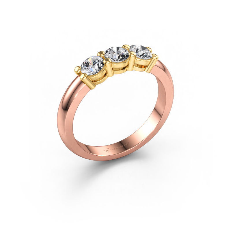 Image of Ring Michelle 3 585 rose gold Diamond 0.75 crt