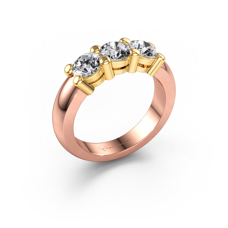 Image of Ring Michelle 3 585 rose gold Lab grown diamond 1.20 crt