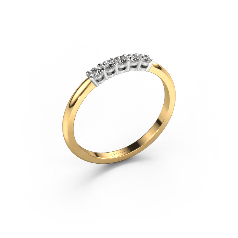 Image of Ring Michelle 5 585 gold Diamond 0.15 crt