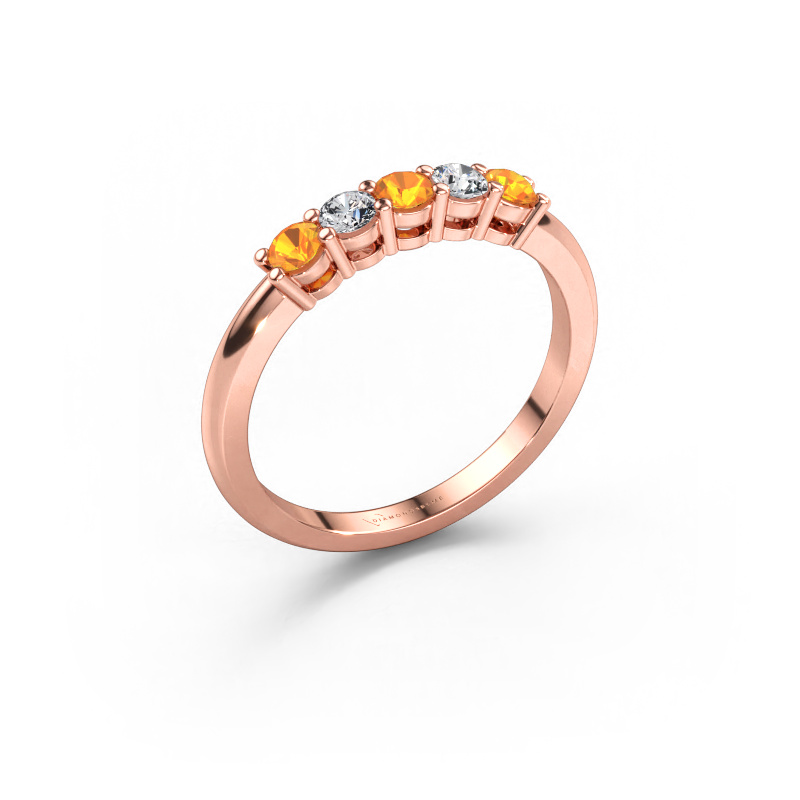 Bild av Ring Michelle 5 585 roséguld Citrin 3 mm