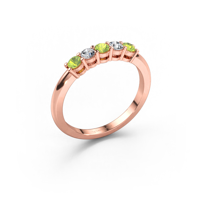 Immagine di Anello Michelle 5 585 oro rosa Peridoto 3 mm