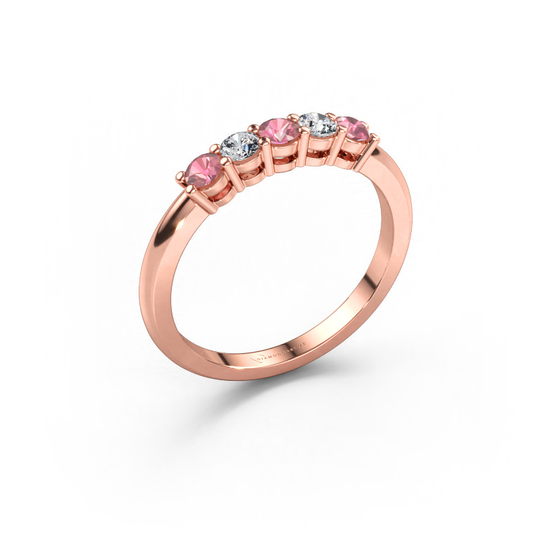 Bild av Ring Michelle 5 585 roséguld Rosa turmalin 3 mm