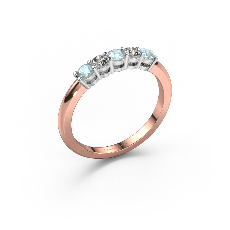 Bild von Ring Michelle 5 585 Roségold Aquamarin 3 mm
