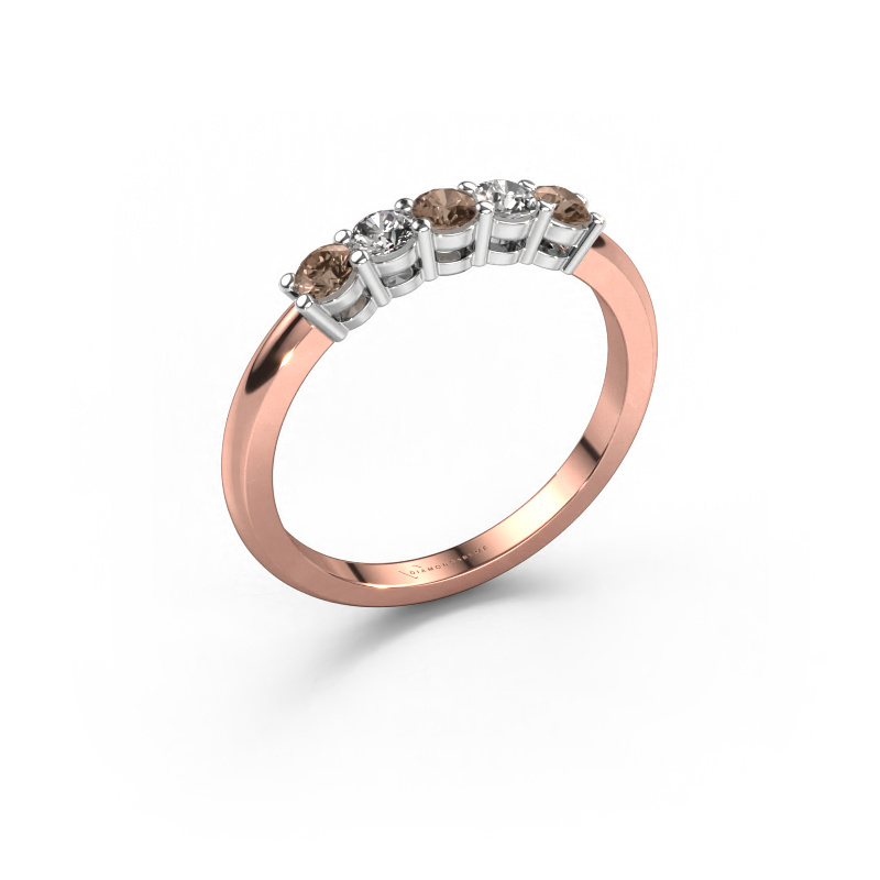 Image of Ring Michelle 5 585 rose gold Brown diamond 0.50 crt