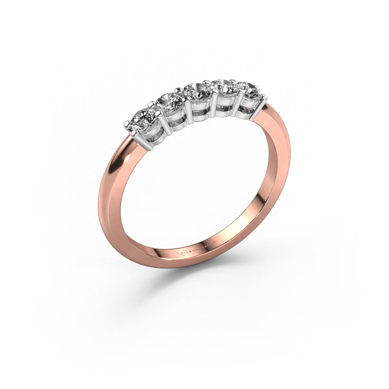 Image of Ring Michelle 5 585 rose gold Lab grown diamond 0.50 crt