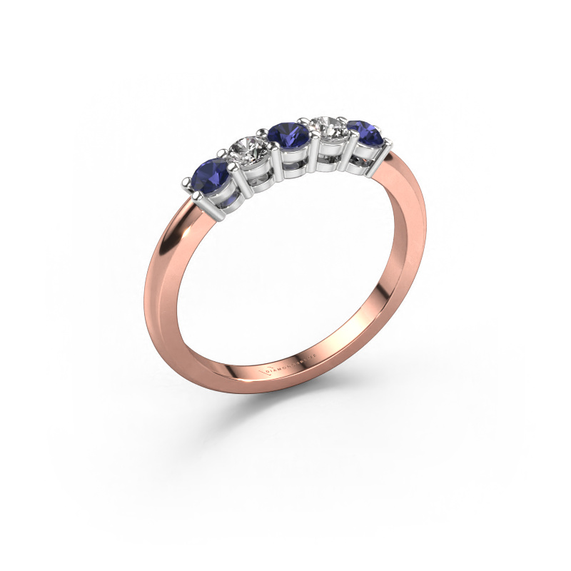 Bild von Ring Michelle 5 585 Roségold Saphir 3 mm