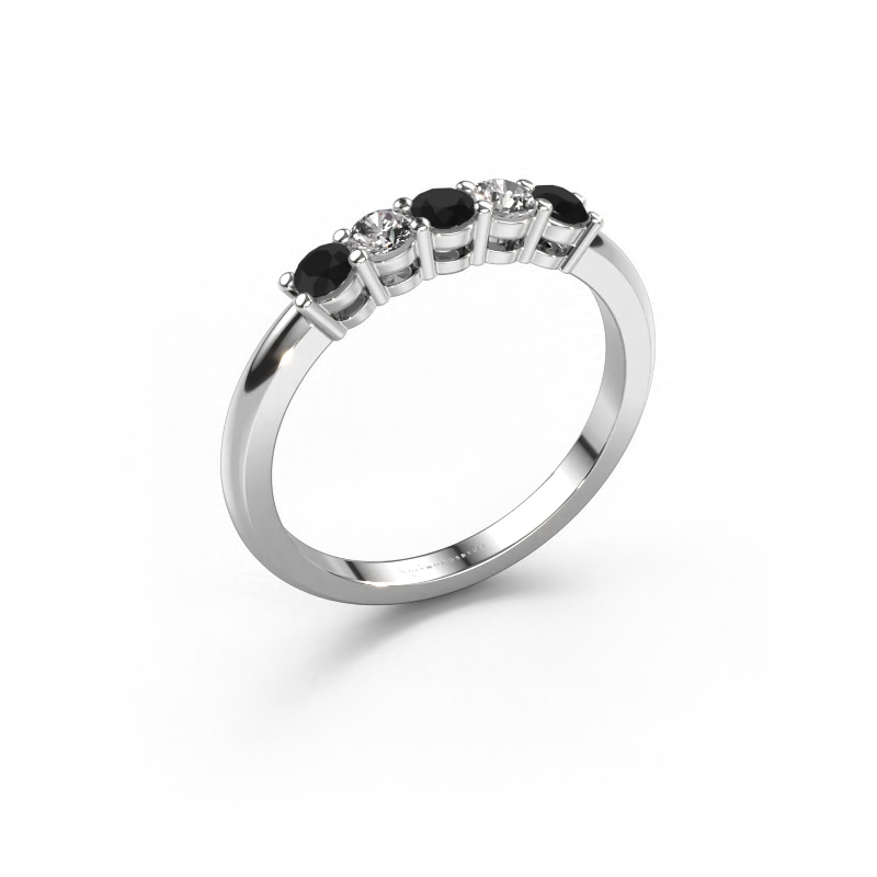 Bild von Ring Michelle 5 585 Weißgold Schwarz Diamant 0.56 crt