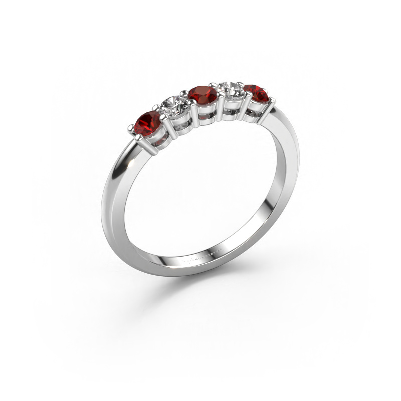 Image of Ring Michelle 5 950 platinum Garnet 3 mm