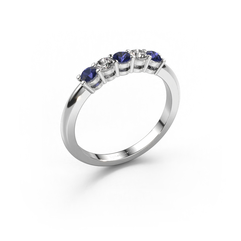 Image of Ring Michelle 5 585 white gold Sapphire 3 mm