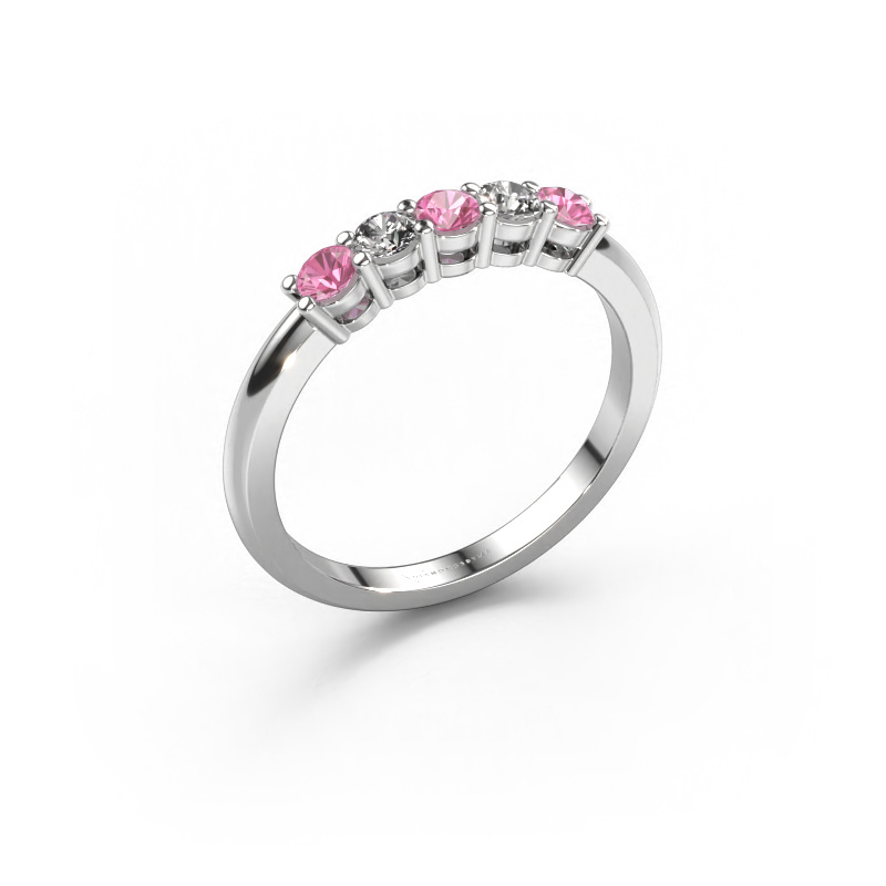 Bild von Ring Michelle 5 585 Weißgold Pink Saphir 3 mm