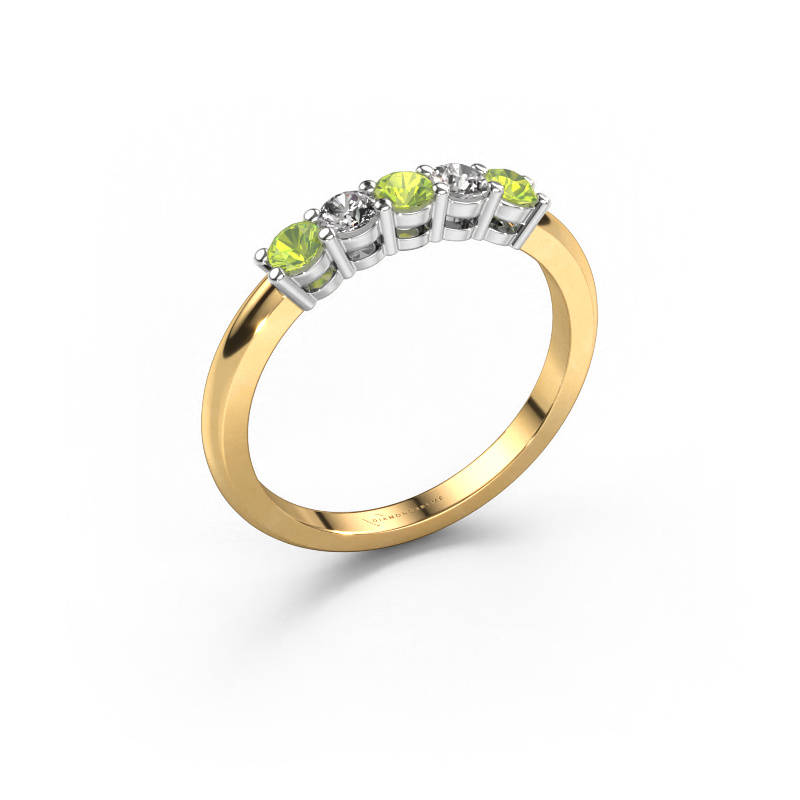 Image of Ring Michelle 5 585 gold Peridot 3 mm