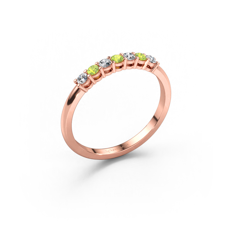 Immagine di Anello Michelle 7 585 oro rosa Peridoto 2 mm