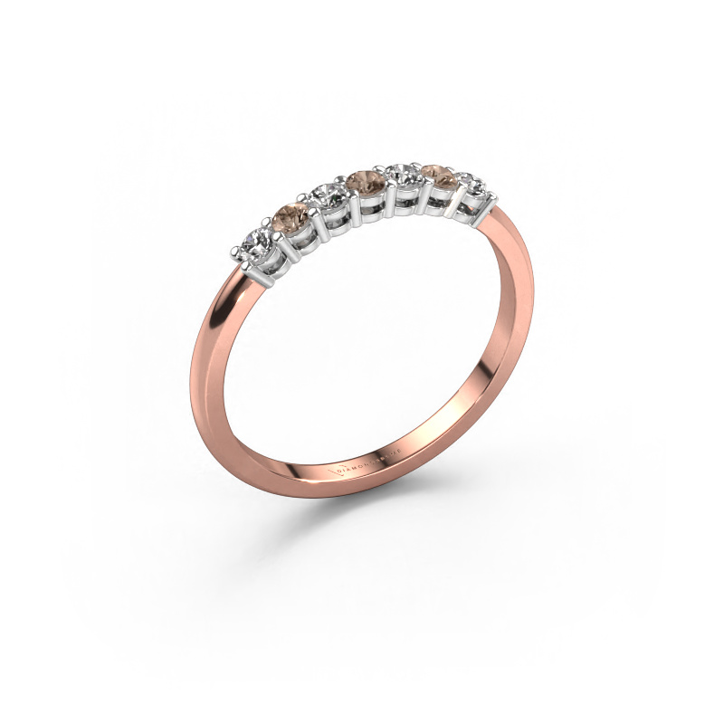Image of Ring Michelle 7 585 rose gold Brown diamond 0.21 crt