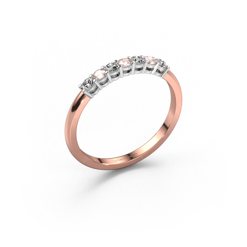 Bild von Ring Michelle 7 585 Roségold Morganit Champagner 2 mm