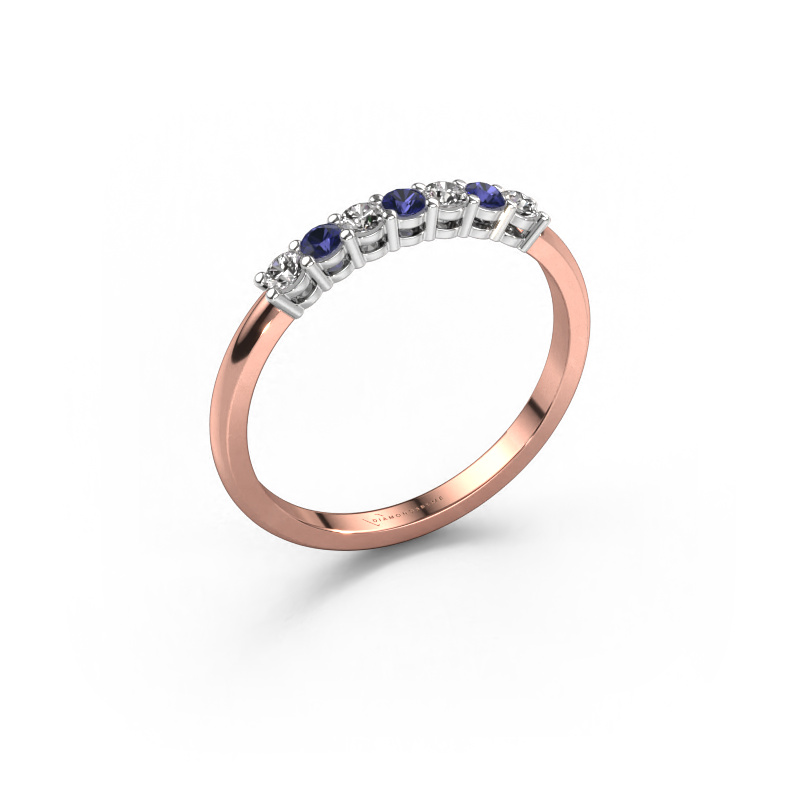 Bild von Ring Michelle 7 585 Roségold Saphir 2 mm