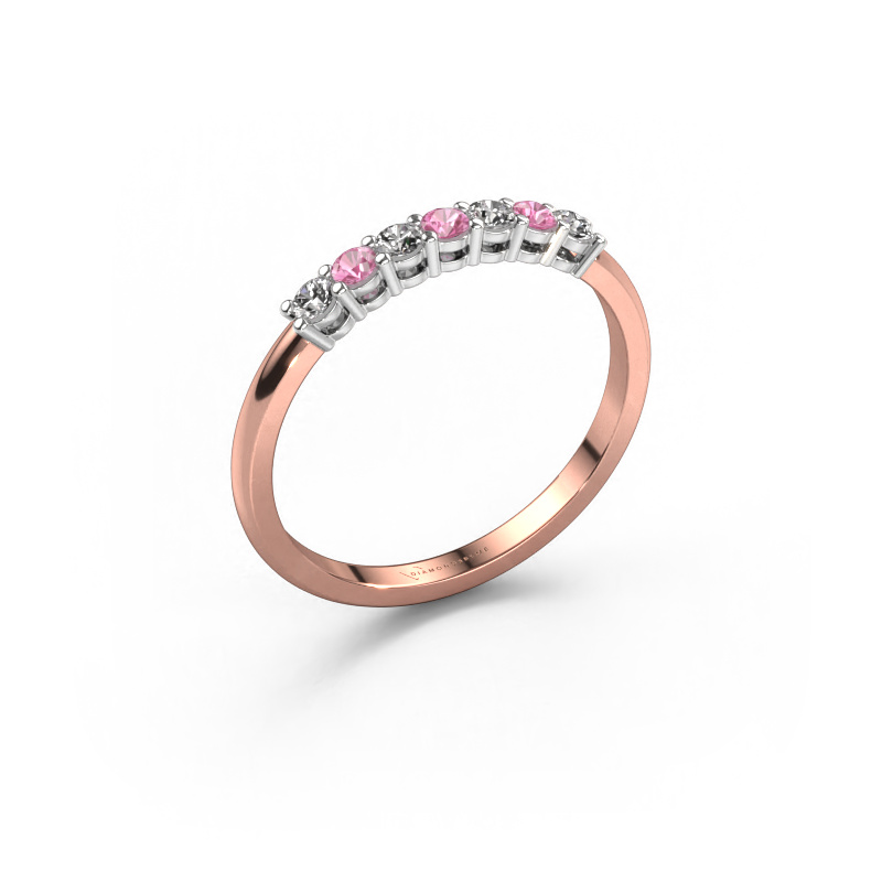 Image of Ring Michelle 7 585 rose gold Pink sapphire 2 mm