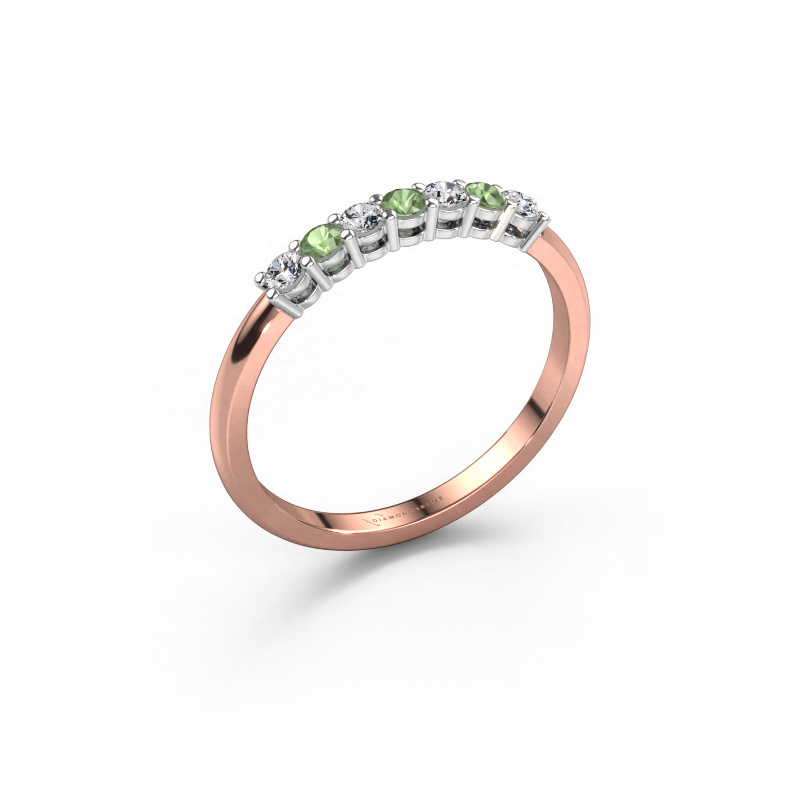 Bild von Ring Michelle 7 585 Roségold Turmalin grün 2 mm
