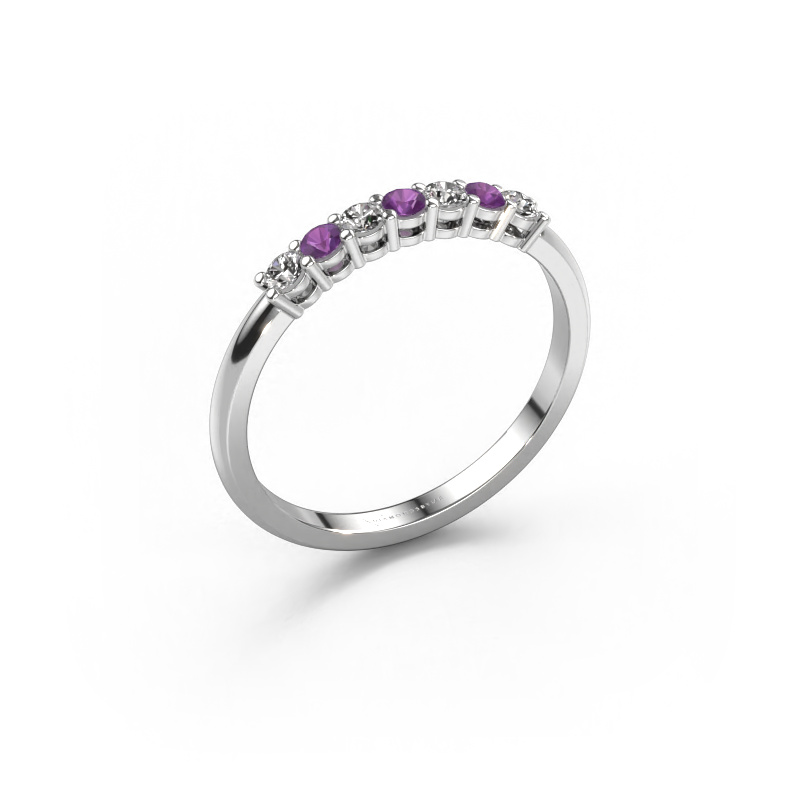 Image of Ring Michelle 7 585 white gold Amethyst 2 mm