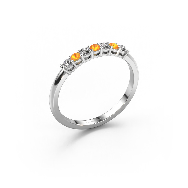 Image of Ring Michelle 7 950 platinum Citrin 2 mm