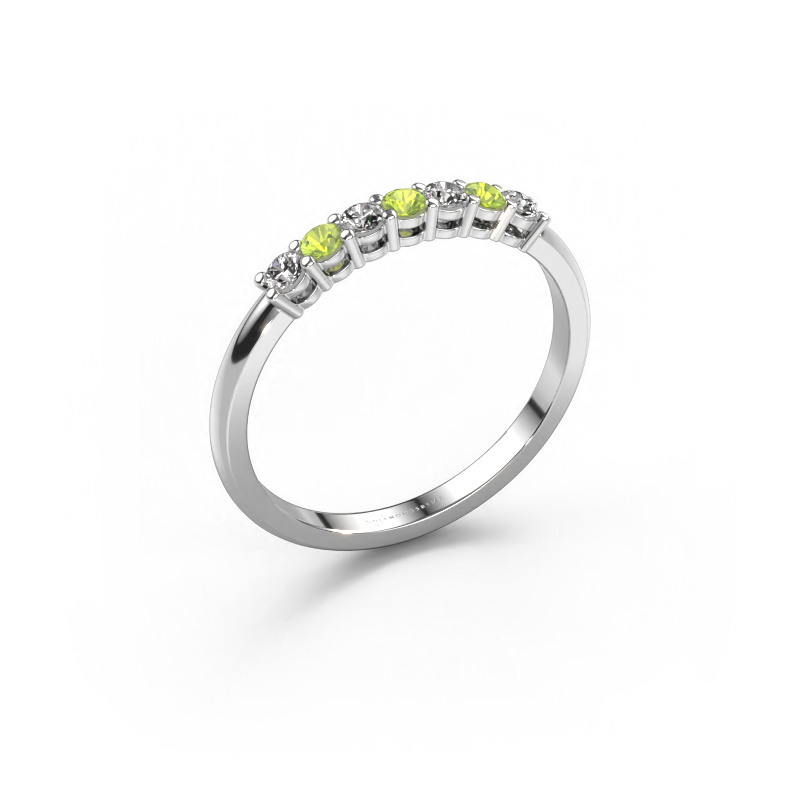 Image of Ring Michelle 7 950 platinum Peridot 2 mm
