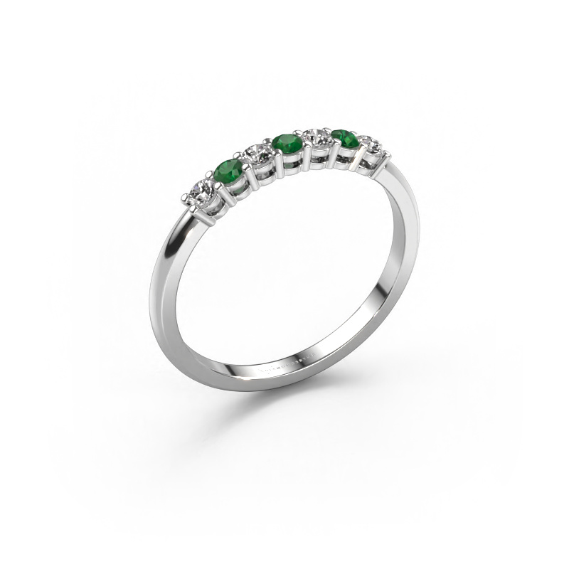 Image of Ring Michelle 7 585 white gold Emerald 2 mm