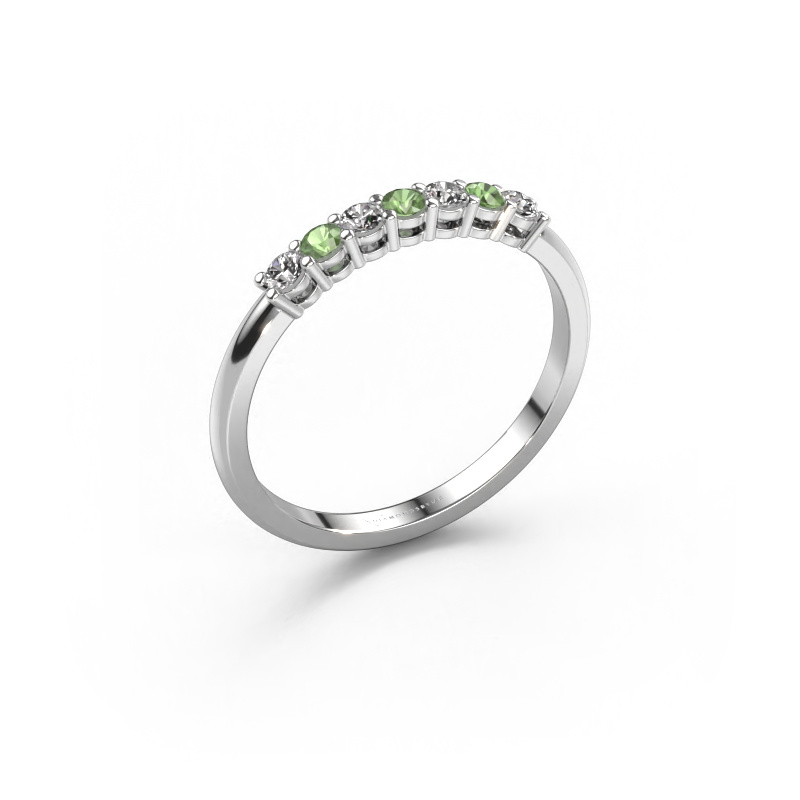 Image of Ring Michelle 7 950 platinum Tourmaline green 2 mm
