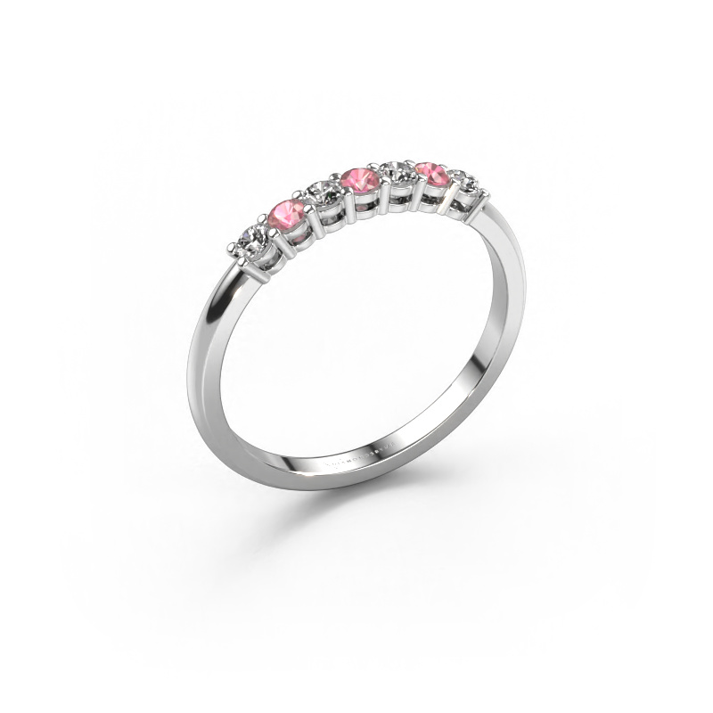 Image of Ring Michelle 7 950 platinum Tourmaline pink 2 mm