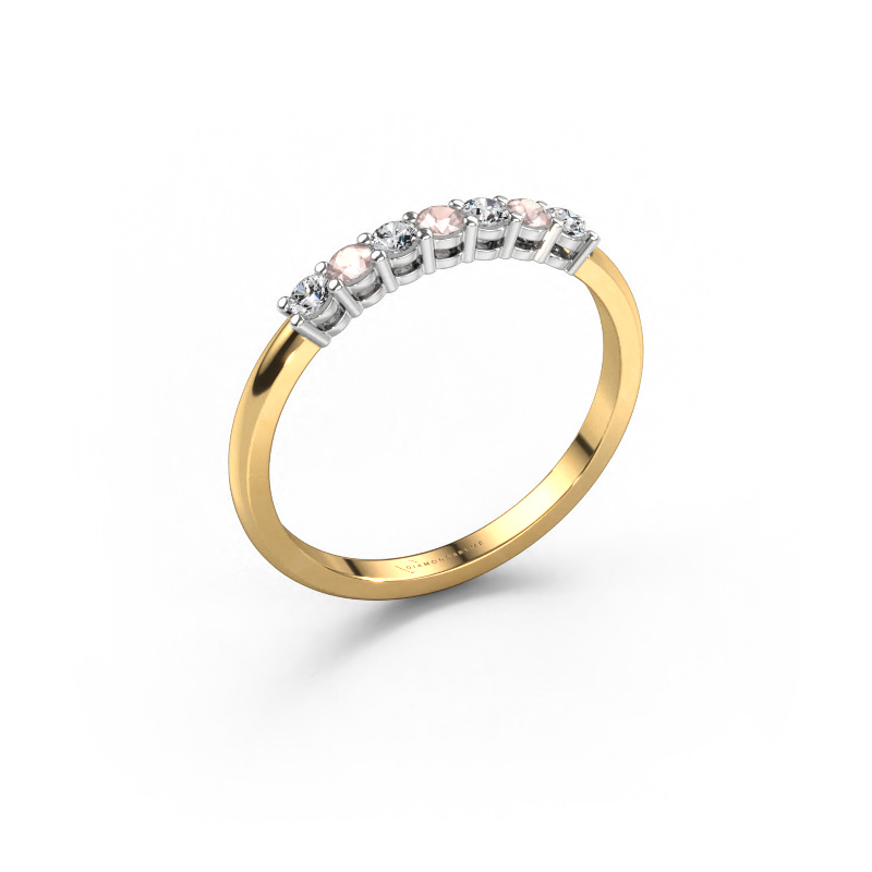 Image of Ring Michelle 7 585 gold Morganite champagne 2 mm