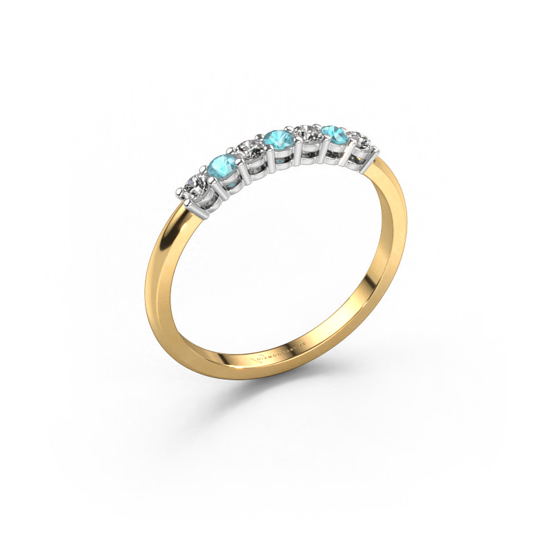 Image of Ring Michelle 7 585 gold Blue topaz 2 mm