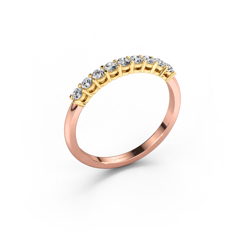 Image of Ring Michelle 9 585 rose gold Diamond 0.27 crt